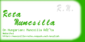 reta muncsilla business card